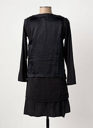 Robe courte manches longues manches longues noir YERSE femme