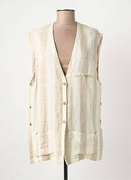 Veste casual coupe droite beige CANNISSE femme