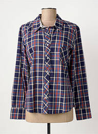 Chemisier coupe cintrée manches longues bleu ARMOR LUX femme
