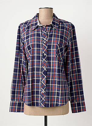 Chemisier coupe cintrée manches longues bleu ARMOR LUX femme