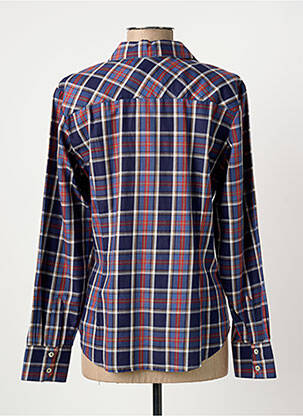Chemisier coupe cintrée manches longues bleu ARMOR LUX femme