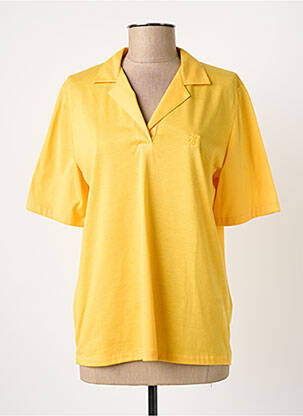 Polo manches courtes manches courtes jaune PIER BÉ femme