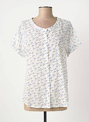Chemisier imprimé fantaisie manches courtes blanc ARMOR LUX femme