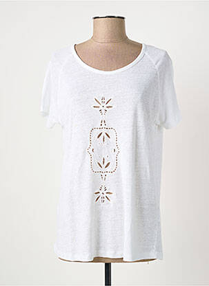 T-shirt coupe droite manches courtes blanc ARMOR LUX femme