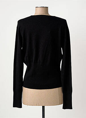 Pull coupe cintrée manches longues noir CLAUDE DE SAIVRE femme