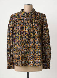 Blouse imprimé fantaisie manches longues marron LE PETIT BAIGNEUR femme
