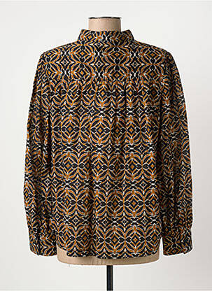 Blouse imprimé fantaisie manches longues marron LE PETIT BAIGNEUR femme