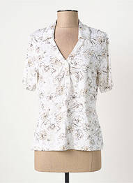 Polo stretch manches courtes blanc PIER BÉ femme