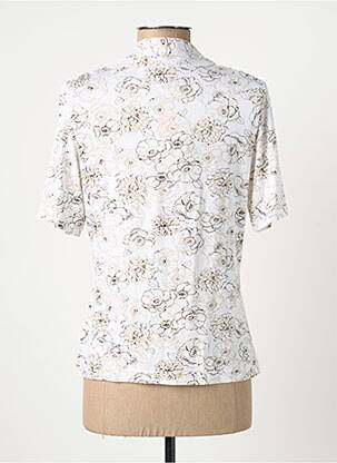 Polo stretch manches courtes blanc PIER BÉ femme