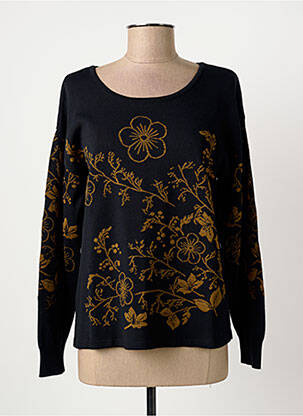 Pull coupe droite manches longues noir LE PETIT BAIGNEUR femme