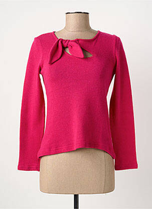 Pull coupe cintrée manches longues rose FILIPINE LAHOYA femme
