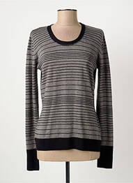 Pull coupe cintrée manches longues noir SOLOLA femme
