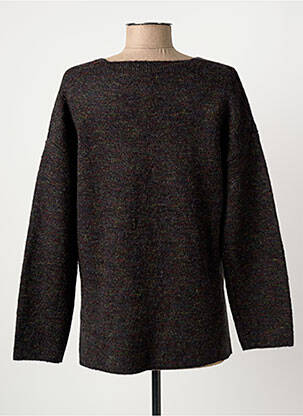 Pull coupe droite manches longues noir YUKA femme