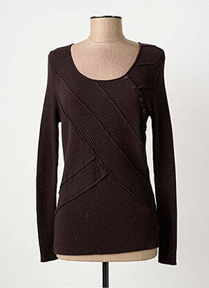 Pull coupe cintrée manches longues marron ALDO MARTIN'S femme