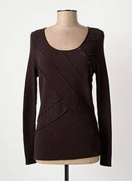 Pull coupe cintrée manches longues marron ALDO MARTIN'S femme
