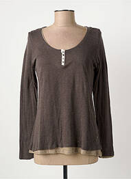 T-shirt manches longues manches longues marron YERSE femme