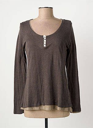 T-shirt manches longues manches longues marron YERSE femme
