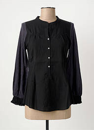 Blouse col rond manches longues noir YERSE femme