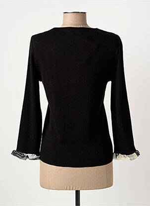 Pull coupe cintrée manches longues noir INFINITIF femme