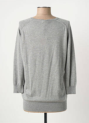 Pull coupe droite manches 3/4 gris YERSE femme