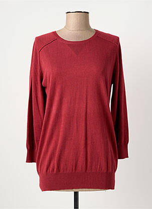 Pull coupe droite manches 3/4 rouge YERSE femme