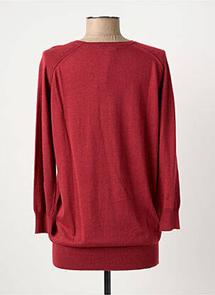 Pull coupe droite manches 3/4 rouge YERSE femme