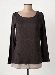 Pull coupe cintrée manches longues gris YERSE femme