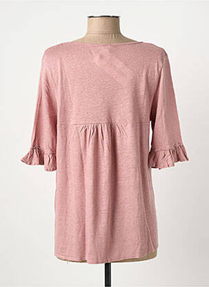 T-shirt coupe droite manches courtes rose YERSE femme