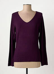 Pull coupe cintrée manches longues violet TERA BORA femme