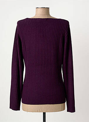 Pull coupe cintrée manches longues violet TERA BORA femme