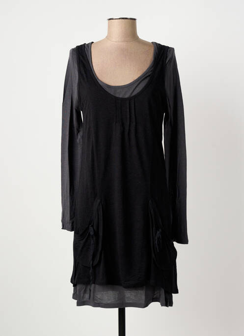 Robe mi-longue noir YERSE femme