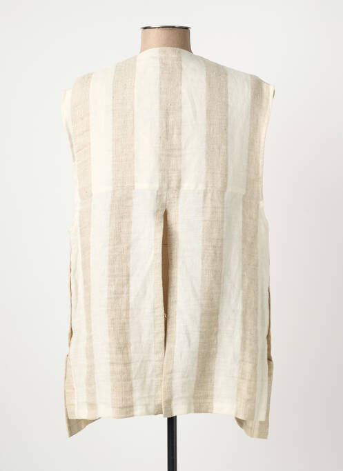 Veste casual coupe droite beige CANNISSE femme