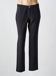 Pantalon chino fermeture zippée sous rabat boutonné taille normale noir WALTRON femme