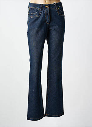 Jeans coupe droite stretch taille normale bleu JOCAVI femme