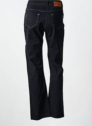 Pantalon droit tissage popeline taille normale noir CLAUDE DE SAIVRE femme