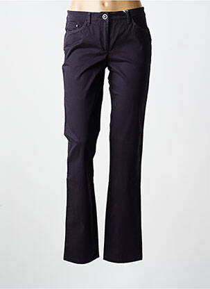 Pantalon slim tissage popeline taille normale bleu JOCAVI femme