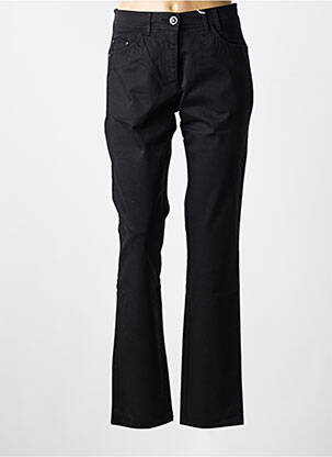 Pantalon slim tissage popeline taille normale noir JOCAVI femme