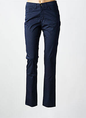 Pantalon slim tissage popeline taille normale bleu WALTRON femme