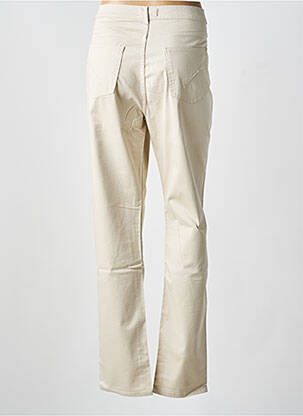 Pantalon slim tissage popeline taille normale beige IMPAQT femme