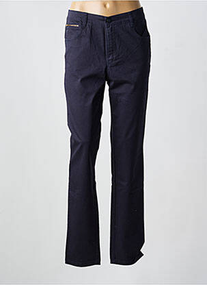 Pantalon slim tissage popeline taille normale bleu WALTRON femme