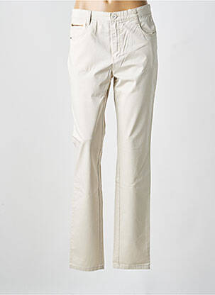 Pantalon slim tissage popeline taille normale beige WALTRON femme