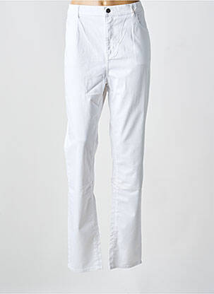 Pantalon slim tissage popeline taille normale blanc IMPAQT femme