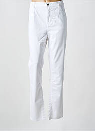 Pantalon slim tissage popeline taille normale blanc IMPAQT femme