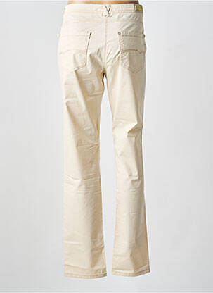 Pantalon slim tissage popeline taille normale beige JOCAVI femme