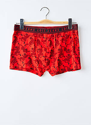 Boxer imprimé fantaisie rouge LOIS homme