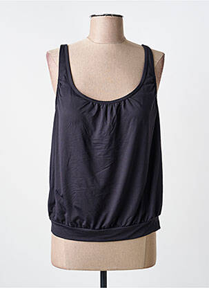 Top/caraco effet matière satinée noir HAUTE PRESSION femme
