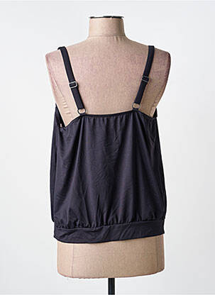 Top/caraco effet matière satinée noir HAUTE PRESSION femme