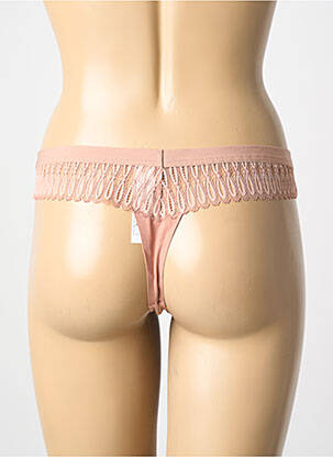 Tanga effet matière satinée rose TRIUMPH femme