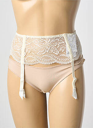 Guêpière/porte-jarretelle broderie beige SIMONE PERELE femme