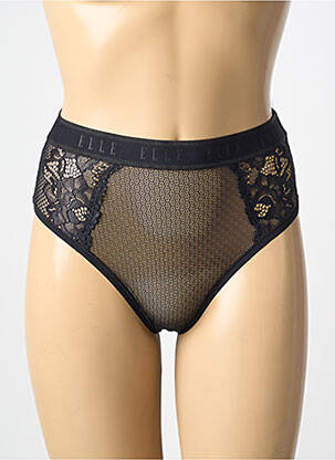 Culotte haute légère et transparente noir ELLE femme